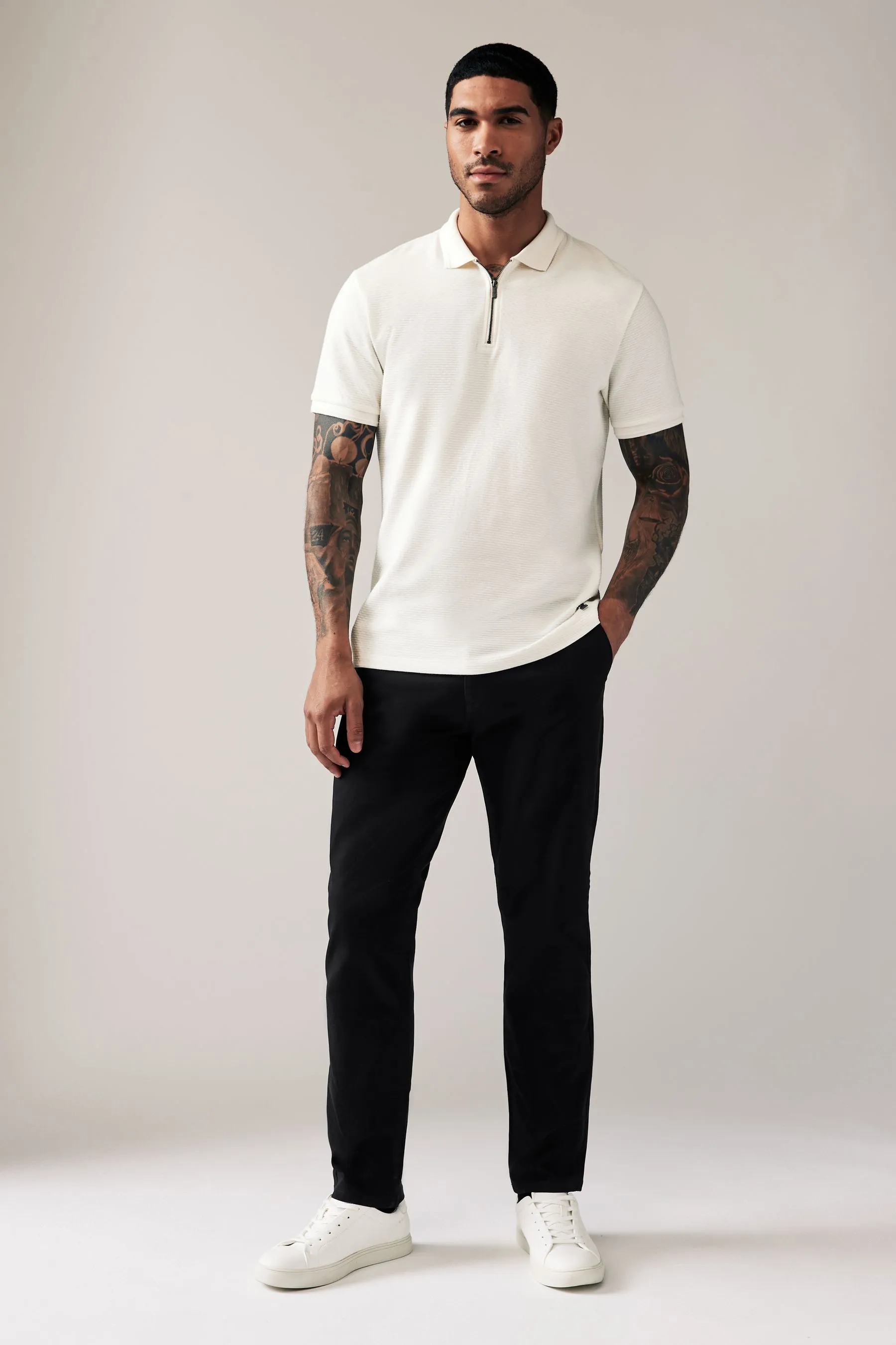 Stretch Chinos Pantaloni Vestibilità slim     